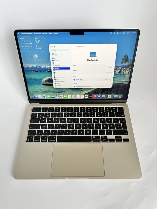 MacBook air 13 M2 2022 16ram 256gb як новий,батарея 100%