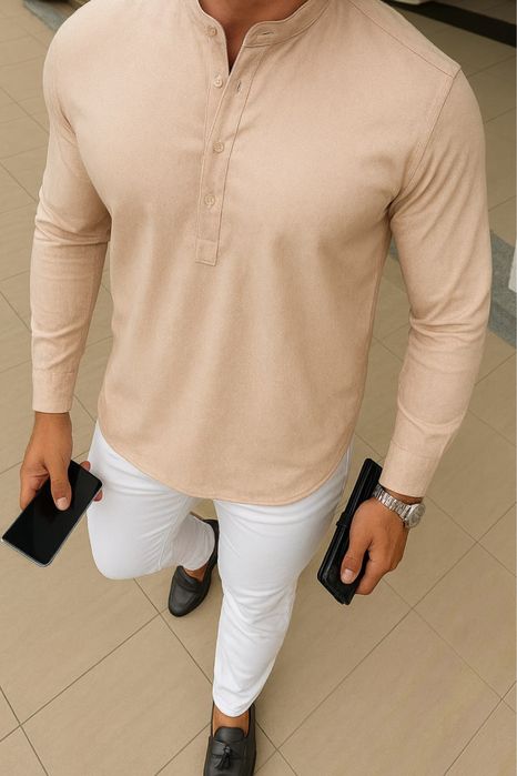 Чоловіча лляна сорочка, 5 кольорів