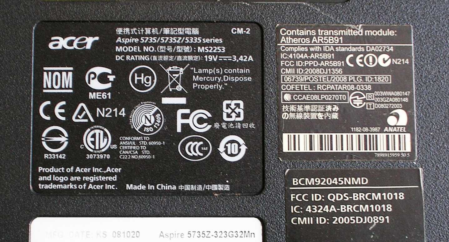 Laptop Acer, Win 7