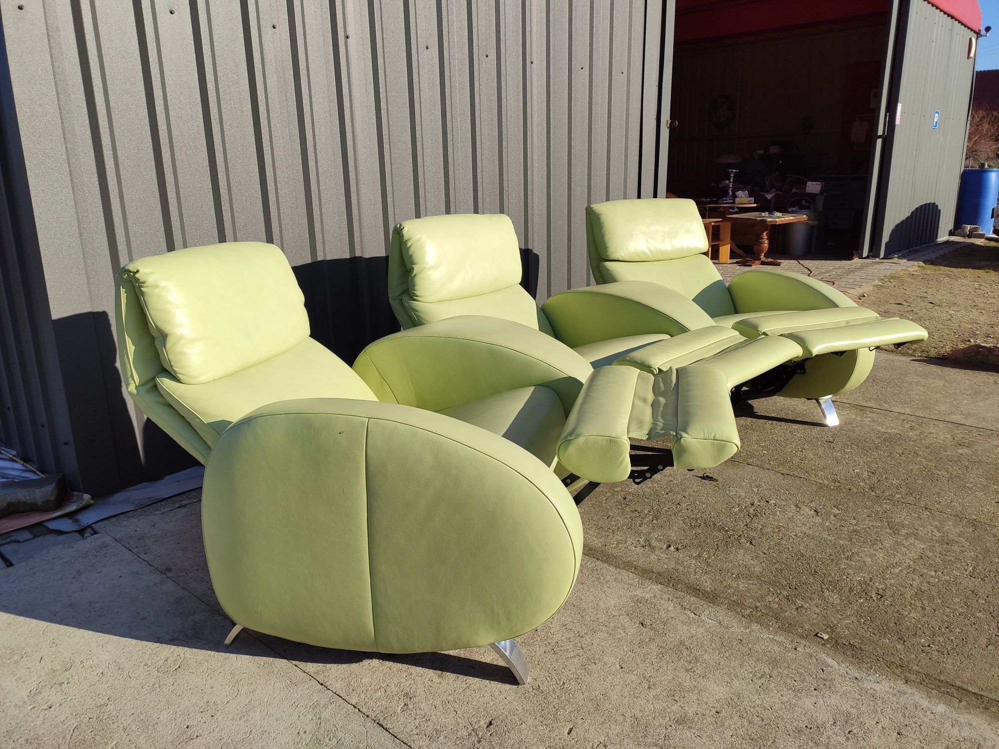 Sofa kinowa, wypoczynek z funkcją relax-skóra naturalna! Nowoczesny