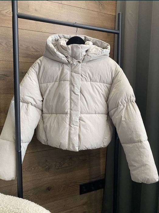 Zara пуффер зимова куртка С/М, zara пуховик зимняя куртка С