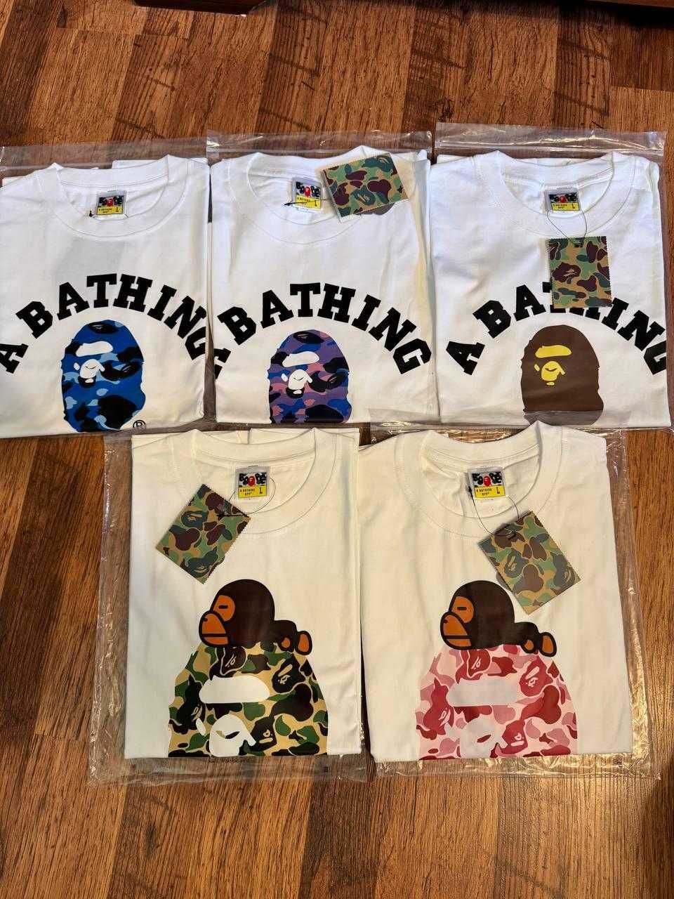‼️Футболка BAPE‼️ (A Bathing Ape), футболка бейп, супер якість