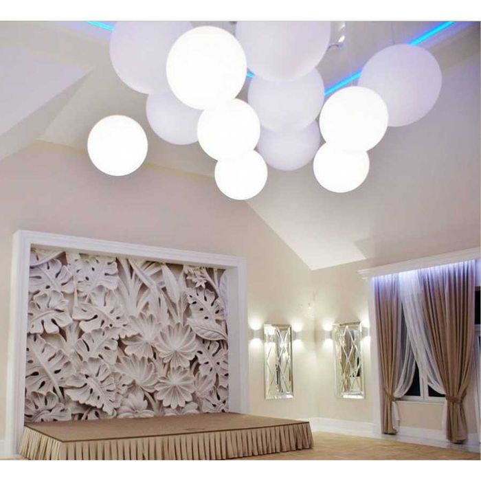 lampa wisząca kula mball BP080WL3N 80cm biała sufitowa