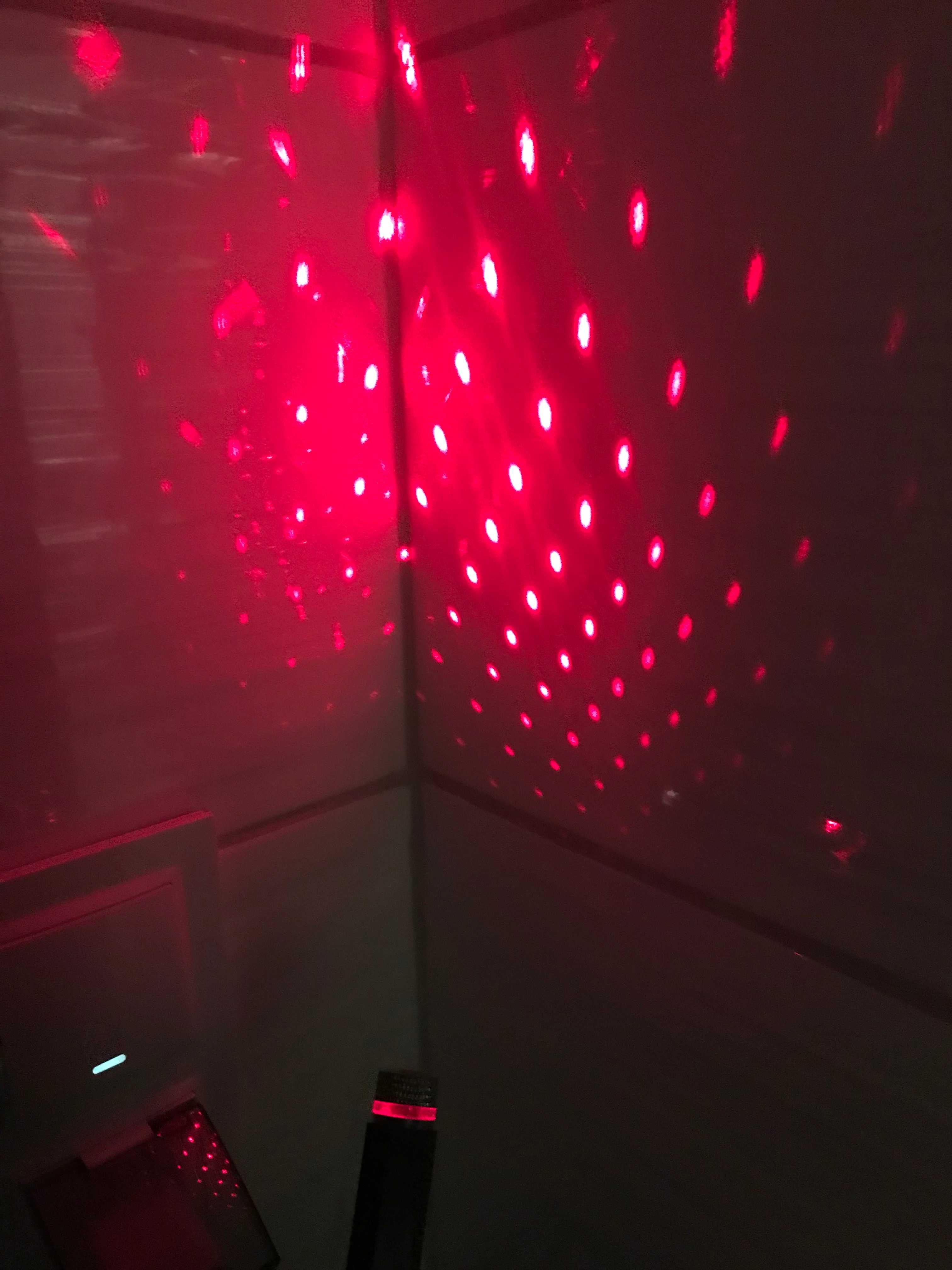 laser czerwony USB lampka LED głowica disco podświetlenie