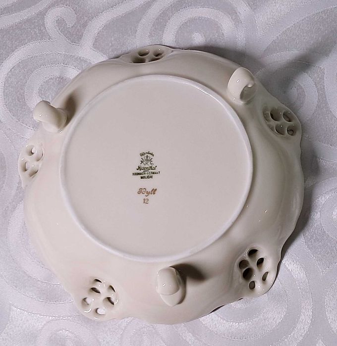 Patera na nóżkach Sygnatura Rosenthal Elfenbein Kronach Moliere