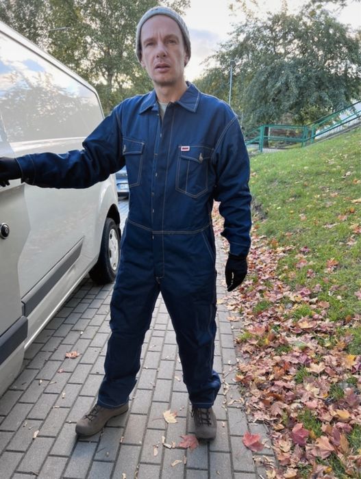 Kombinezon dżinsowy, ocieplany Jobman r. 56.