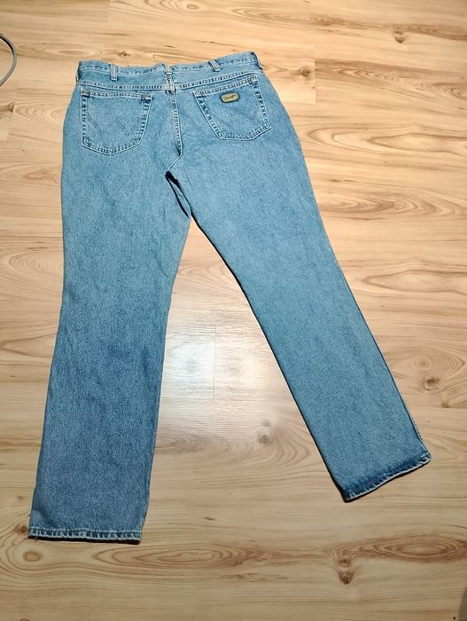 Niebieskie Męskie Spodnie Jeansowe Dżinsowe Wrangler Texas
