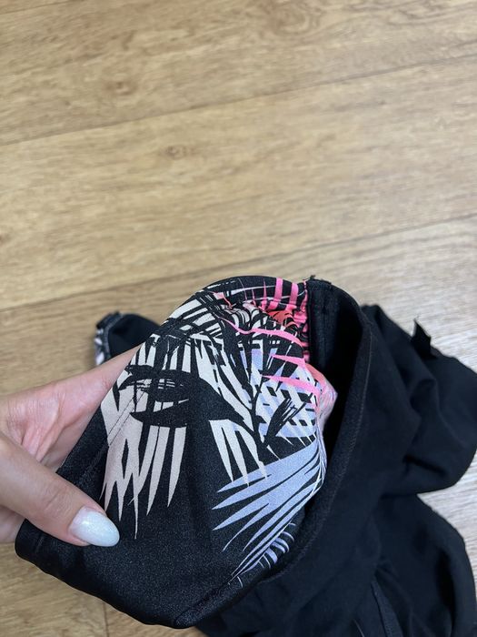 14 розмір суцільний спільний злитний купальник чорний