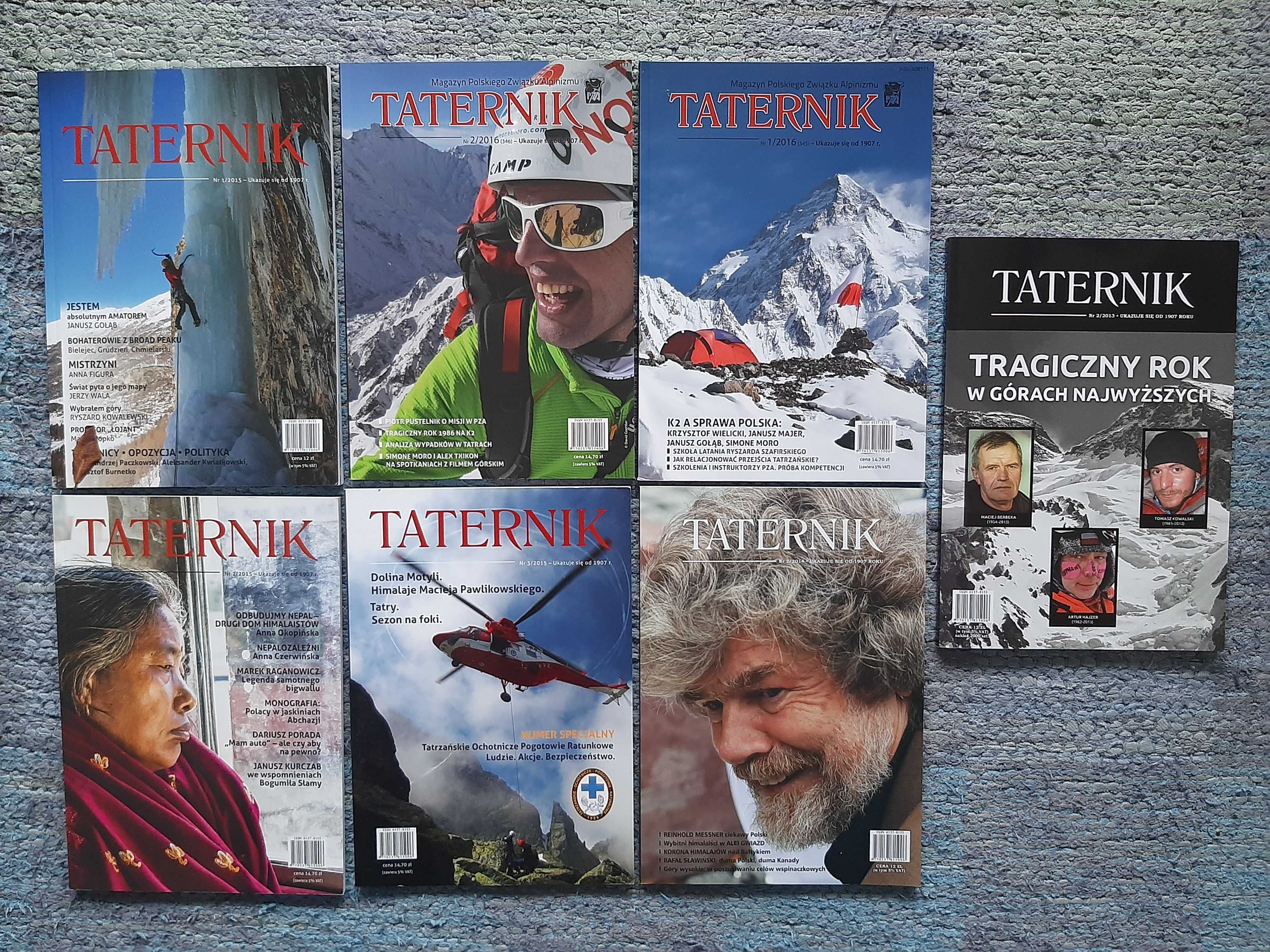 "Taternik" magazyn górski 7 numerów z lat 2013,2014,2015,2016