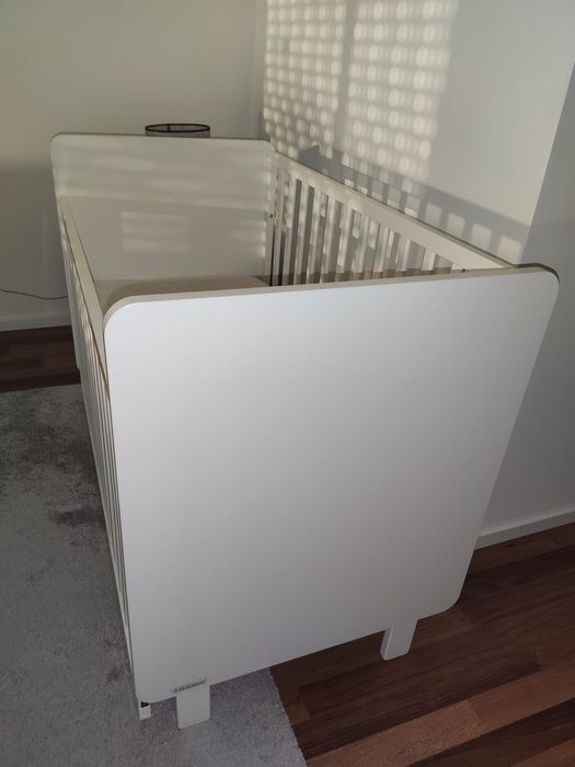 Berço cama Trama série Musa branco mate com colchão [Baixa de Preço]