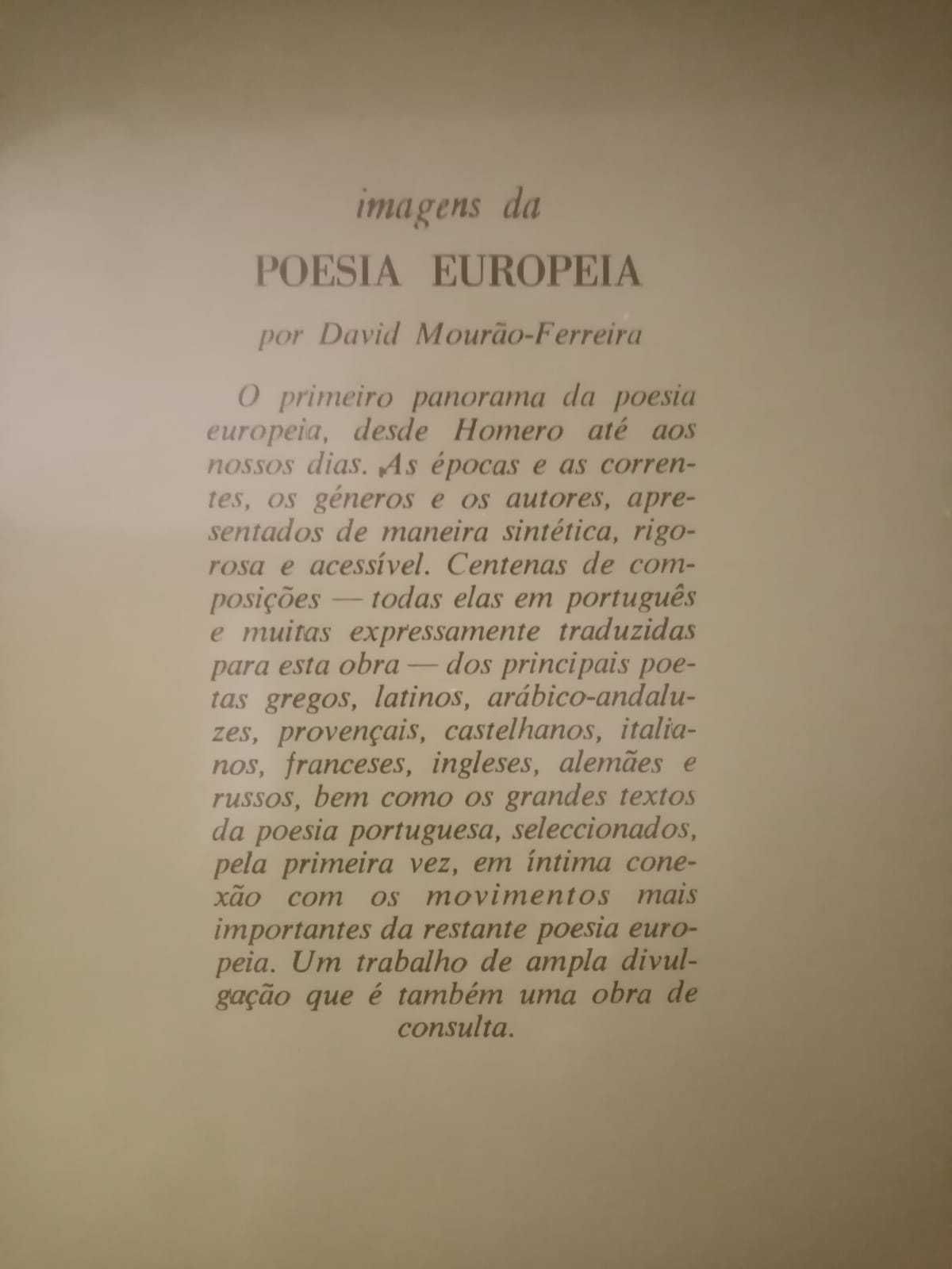 livro: David Mourão-Ferreira “Imagens da poesia europeia”