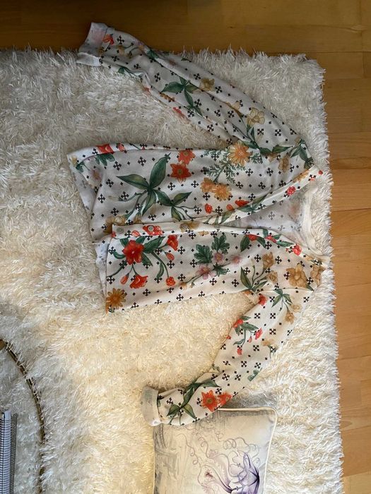 casaco colorido florido tamanho m