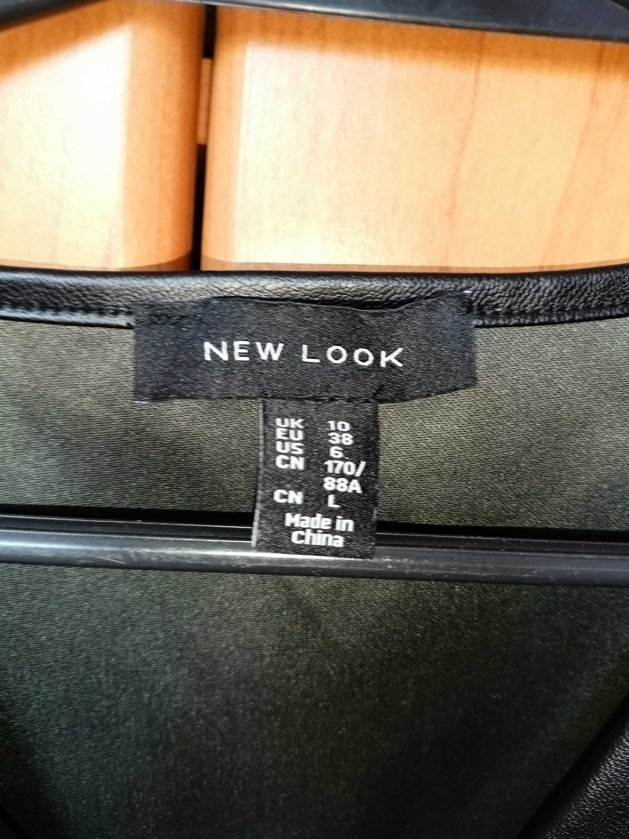 Bluza skórzana z bufkami czarna M
