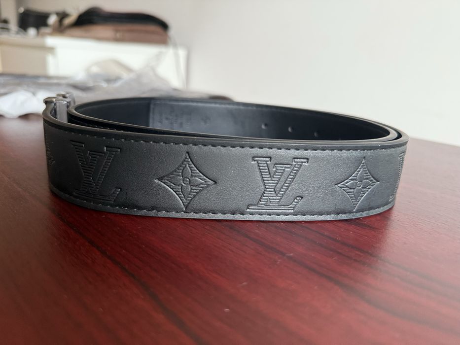 Stylowy pasek LV, skóra naturalna, elegancka klamra