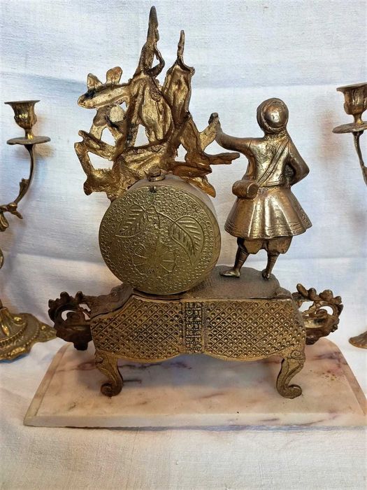 Garniture Latão Mármore Quartz
