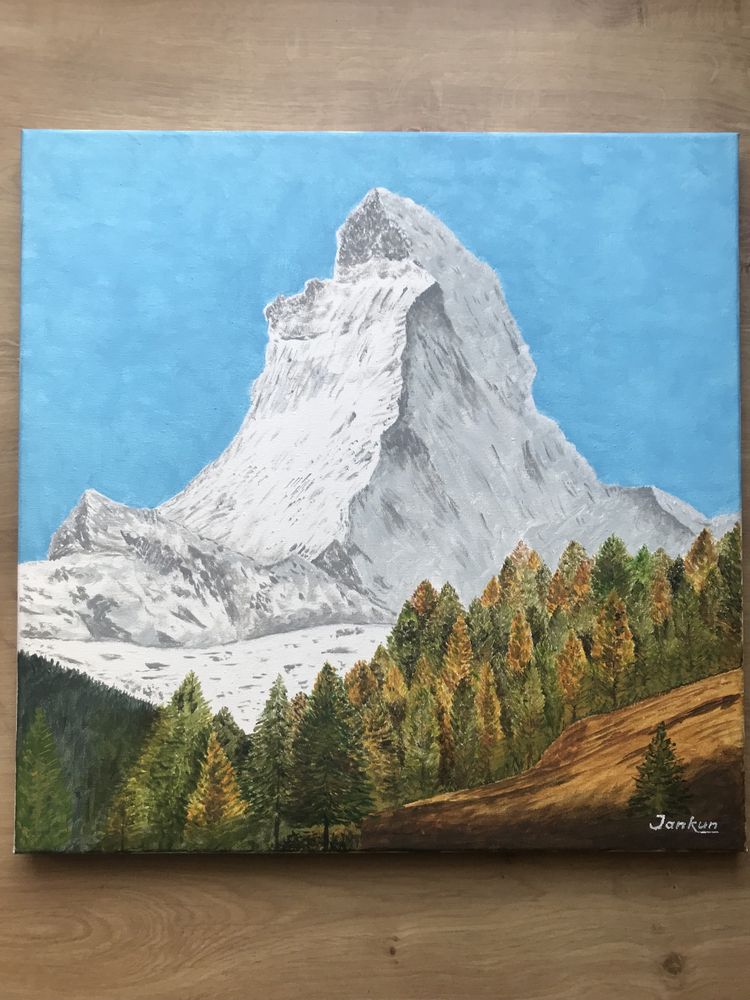 Matterhorn. Obraz, akryl na płótnie. 40x40