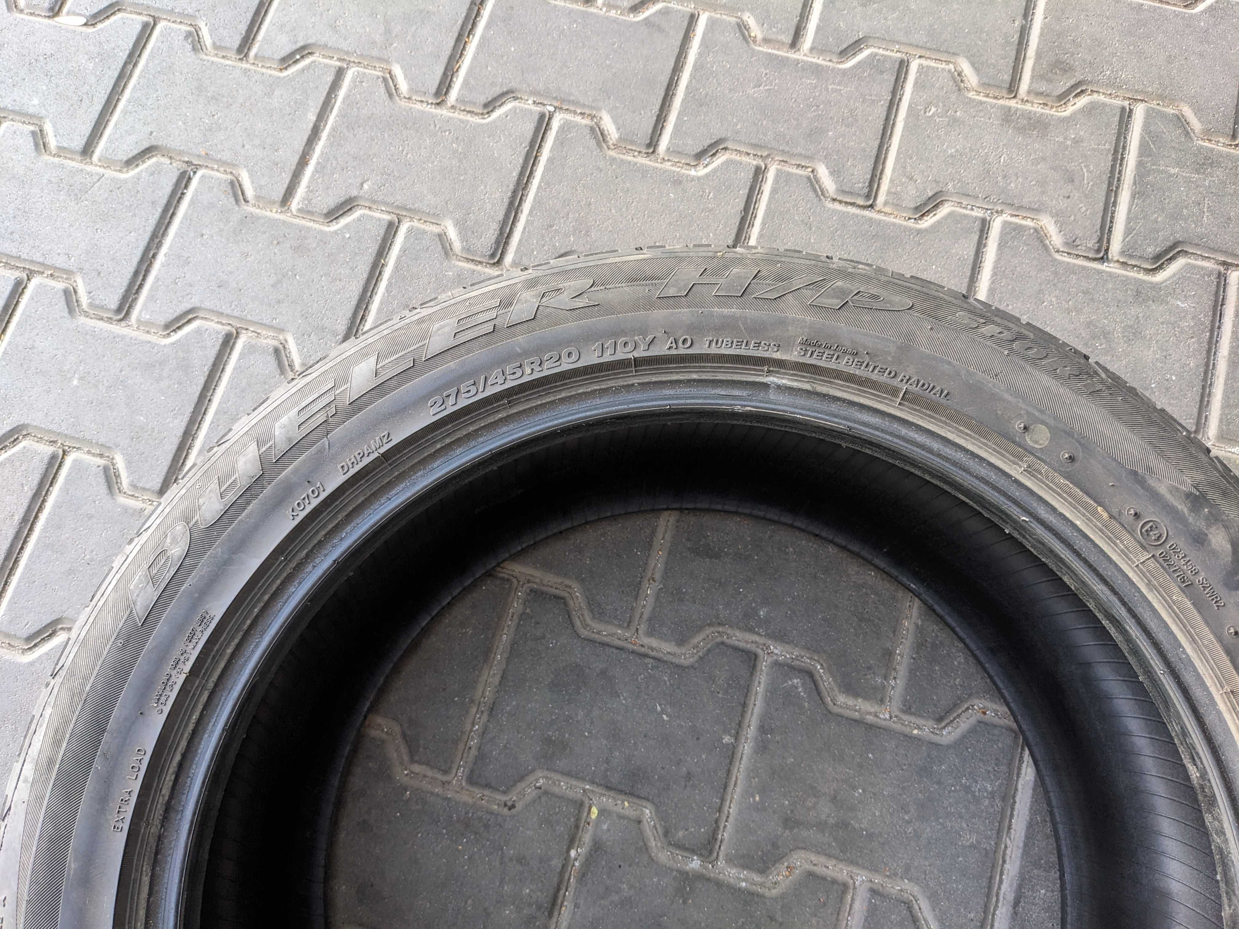 Літні шини Bridgestone Dueler H/P Sport 275/45 R20