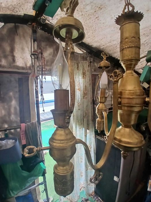 Candeeiro antigo de 3 lampadas