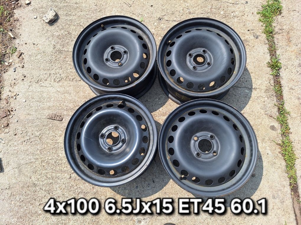 Felgi stalowe 4x100 6.5Jx15 ET45 Renault Megane Laguna Nissan NP200