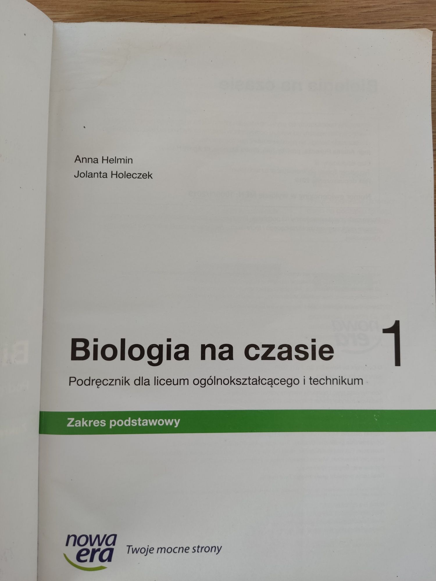 Biologia na czasie 1 podręcznik zakres podstawowy