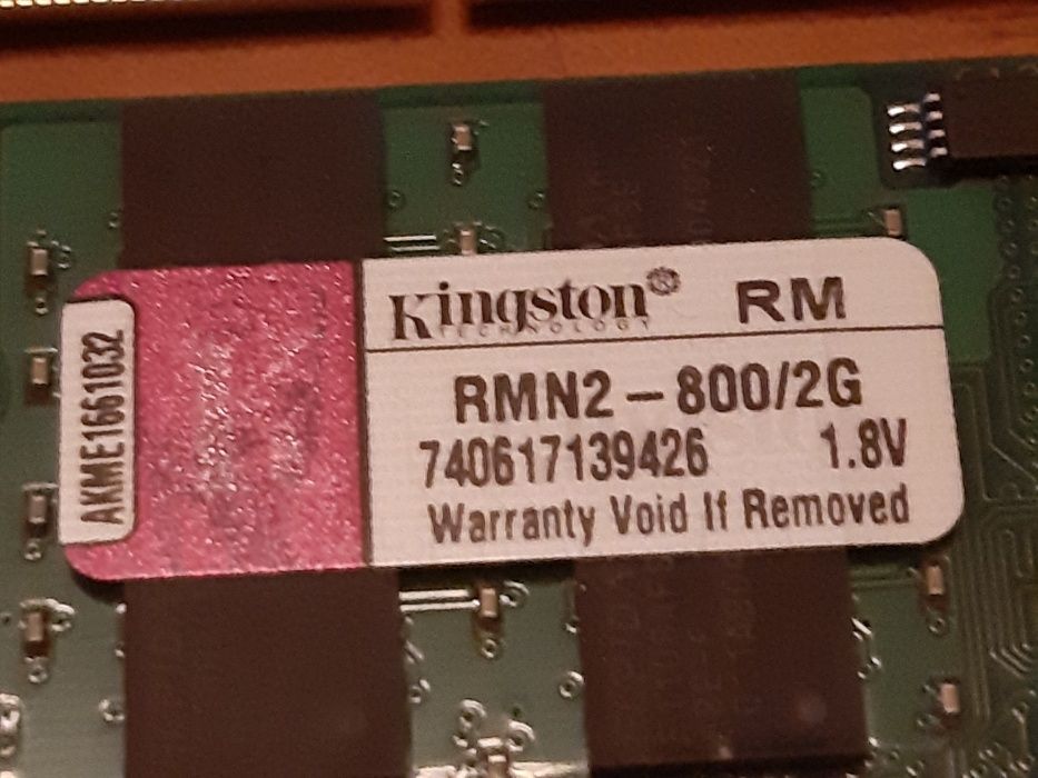 2 X Memoria Ram Kingston RMN2 - 800/2G