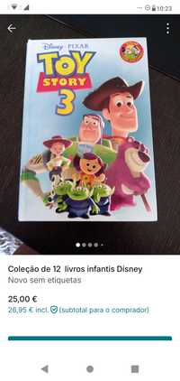Coleção de 12 livros infantis Disney