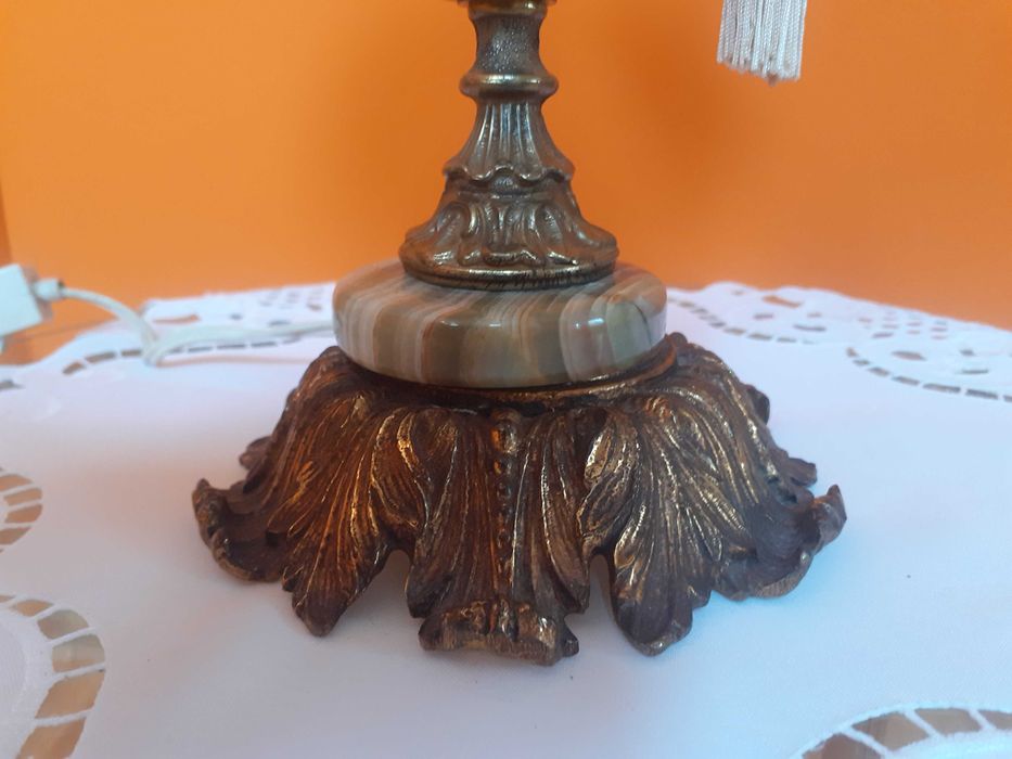 Lampa onyks mosiądz vintage(zabytek)