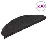 vidaXL Maty na schody samoprzylepne 30 szt. Czarne 65x22,5x3,5 cm