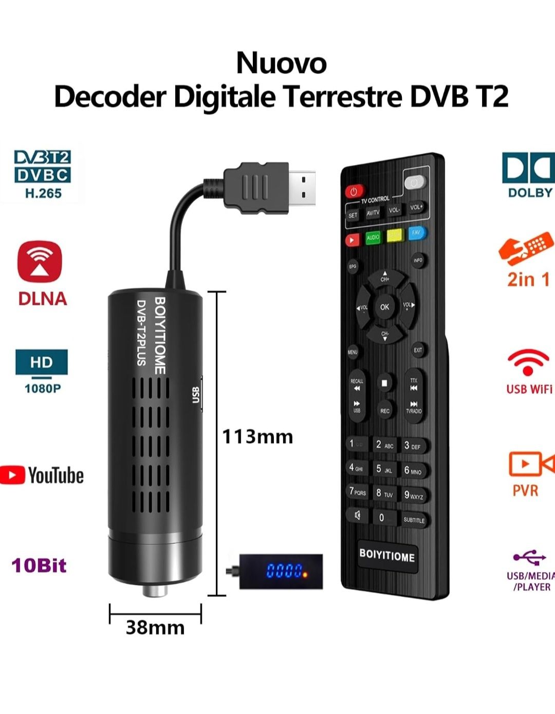 Dekoder DVB-T2,Naziemny cyfrowy dekoder 2023, 4K HD