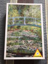 Puzzle Piatnik Monet Japoński Mostek 1000 trudne impresja