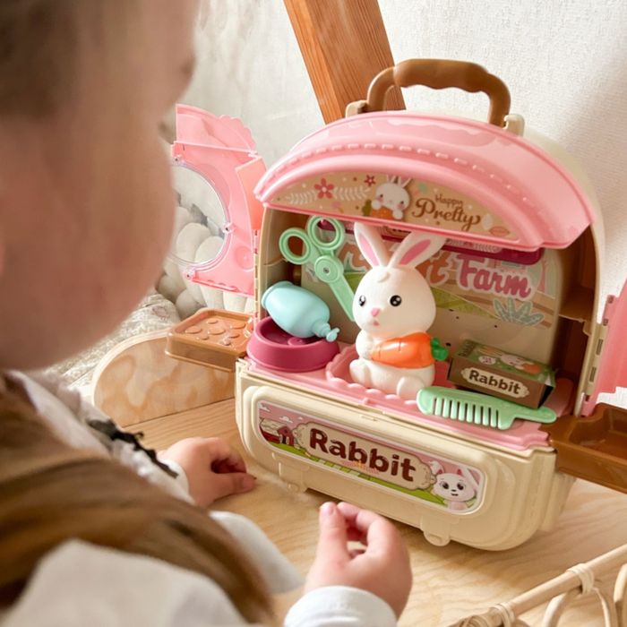 Królik w Plecaku 3w1 Farma Domek Ogródek WOOPIE