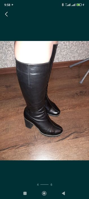 Шкіряні сапожки на цигейці