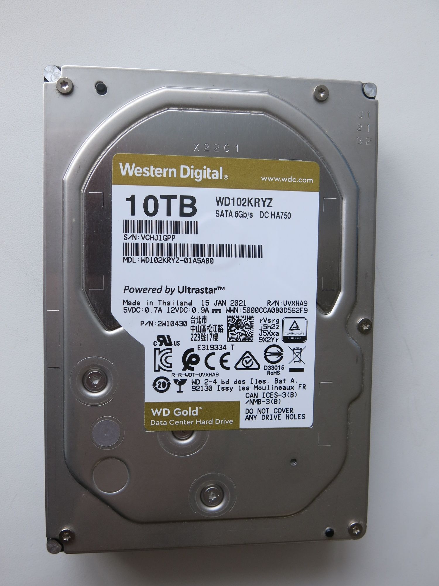 WD Gold на 10 TB