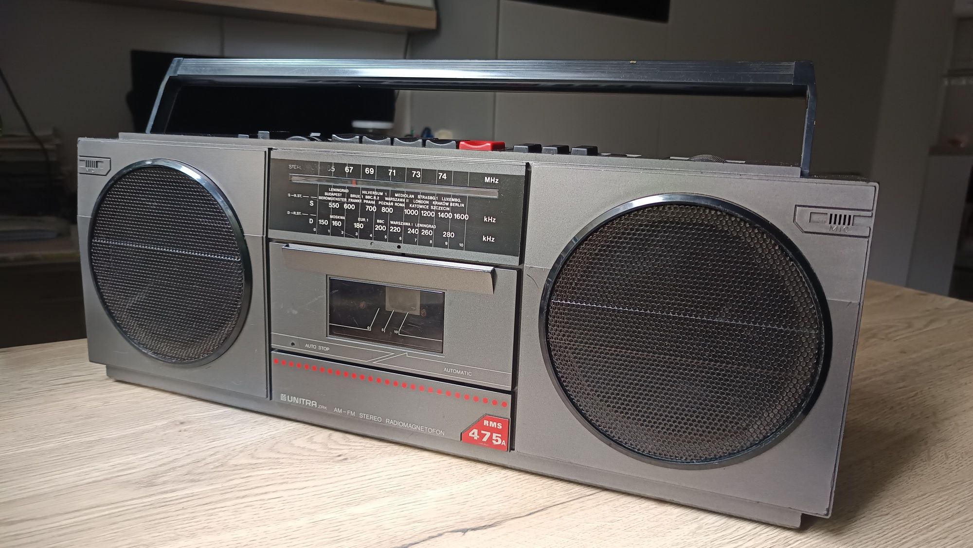 Radiomagnetofon 2 sztuki UNITRA ZRK Kasprzak RMS 475A Stereo Kaseciak