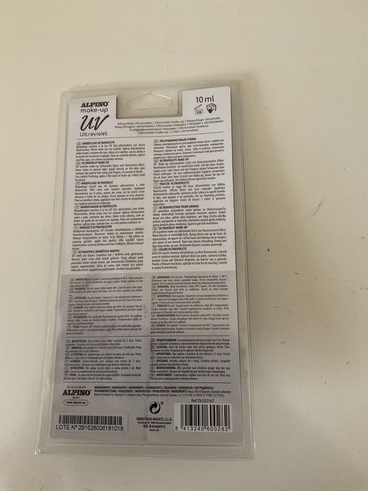 Conjunto Maquilhagem Ultravioleta UV Amarela e Laranja Nova e Selada