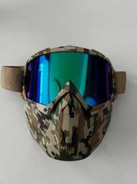 Maska na twarz Google Snowboard Narty UV okulary ochronne zima