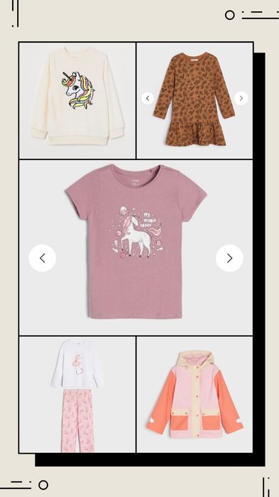 Mini Paka ubranek  H&M, Sinsay, Pepco