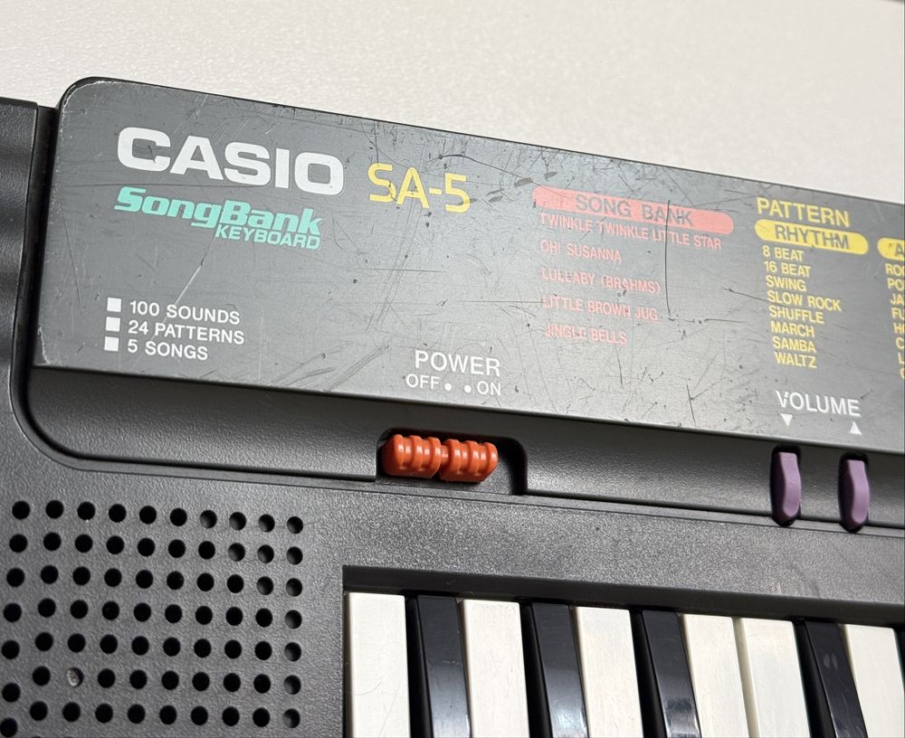 CASIO SA-5 soundbank mini keyboard dla dzieci