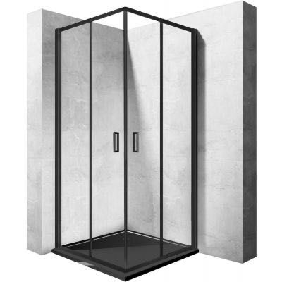 kabina prysznicowa REA 90x90 cm kwadratowa czarny/szkło
