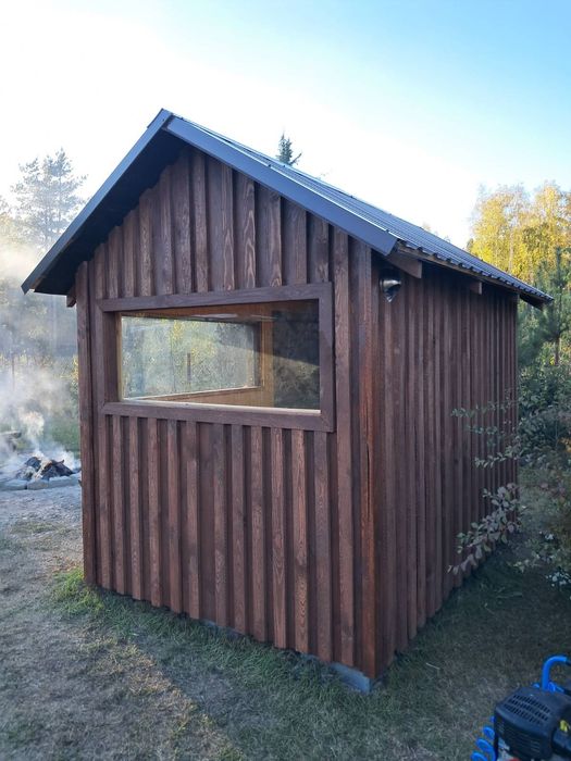 Sauna 3x2 z przedsionkiem piec 18kw na drewno