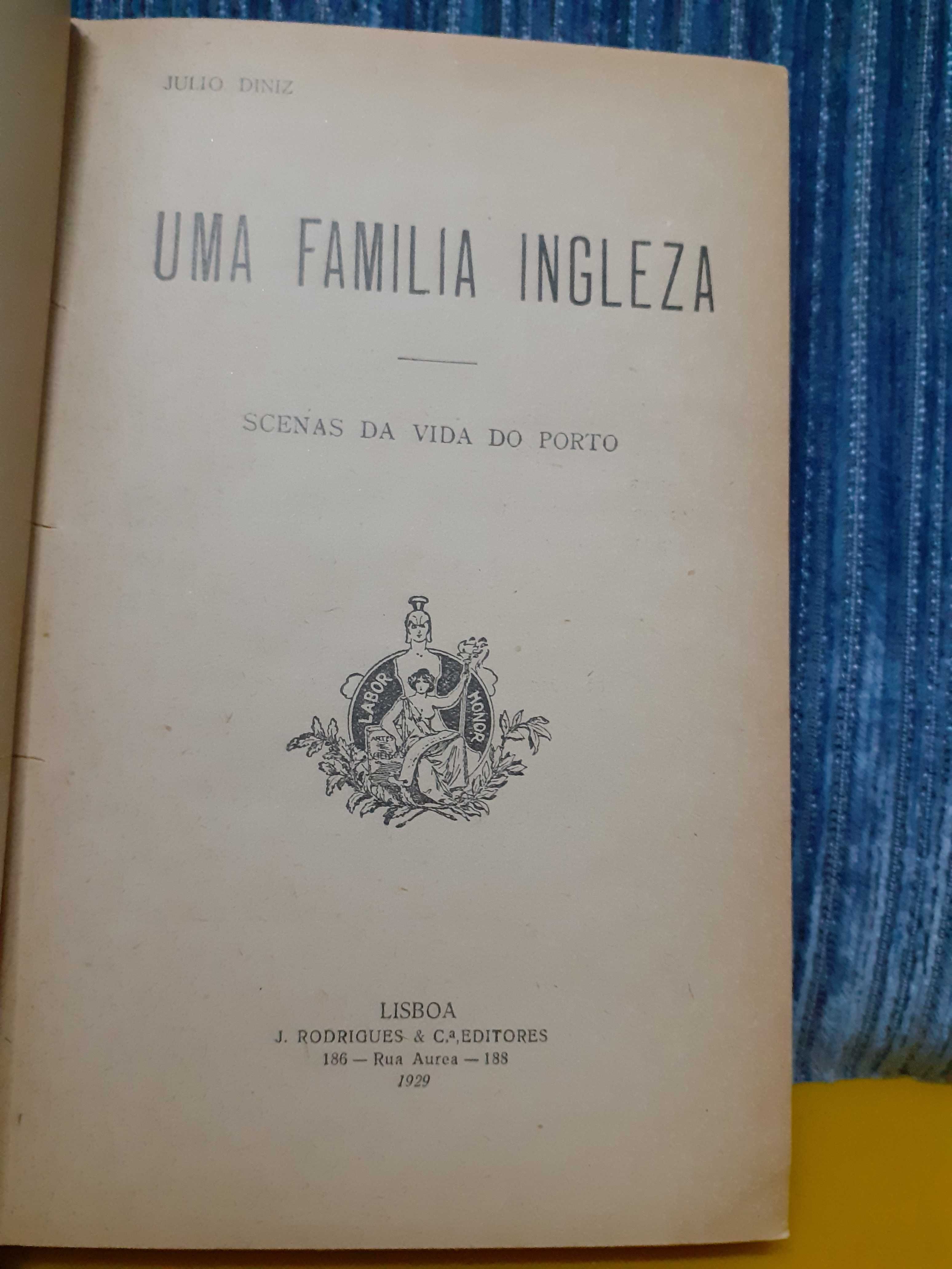 Livro Antigo - Júlio Diniz - Uma Família Ingleza - 1929