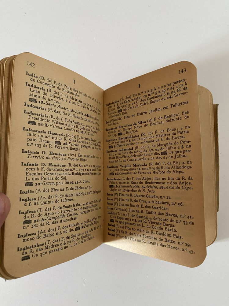 Livro antigo roteiro lisboa 1949