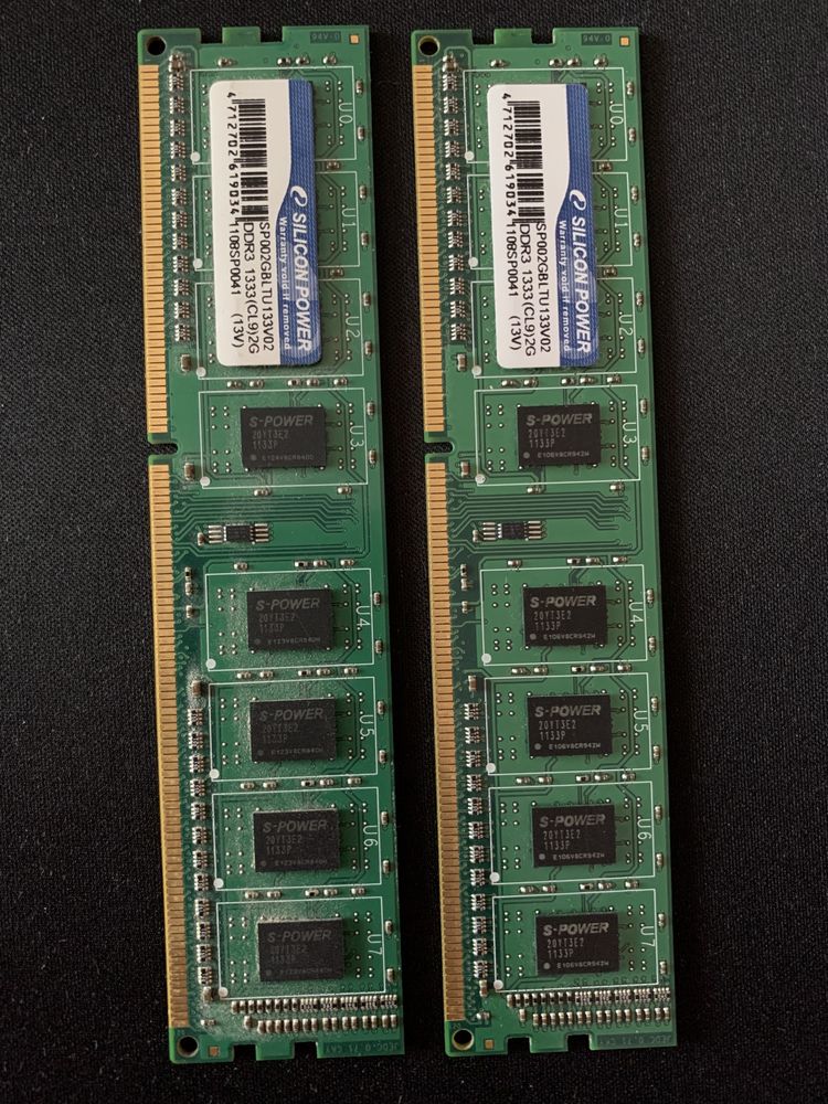 Оперативна пам‘ять ddr3 2gb 1333mhz ціна за 2