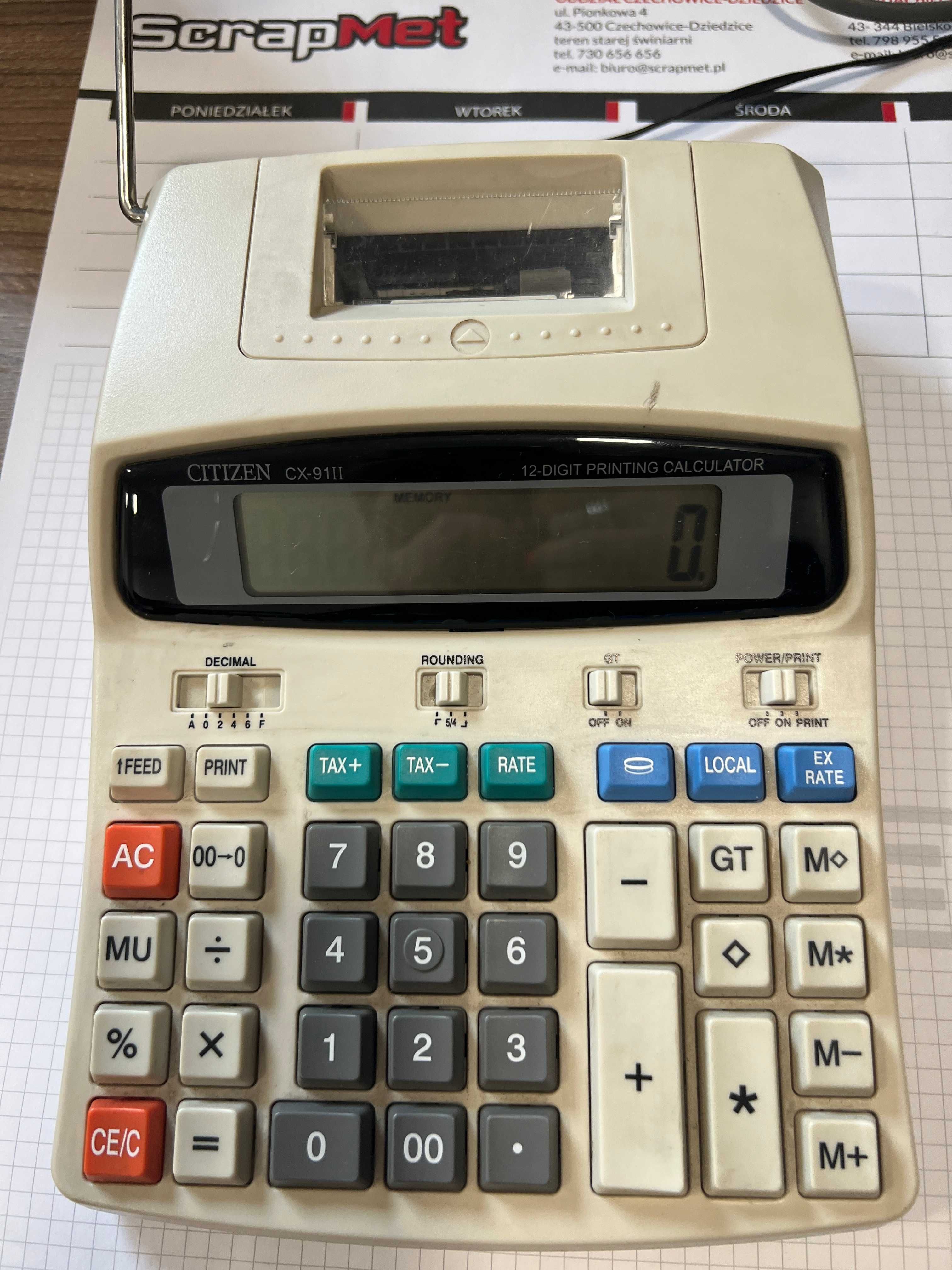 Kalkulator z drukarką Citizen 350DPII