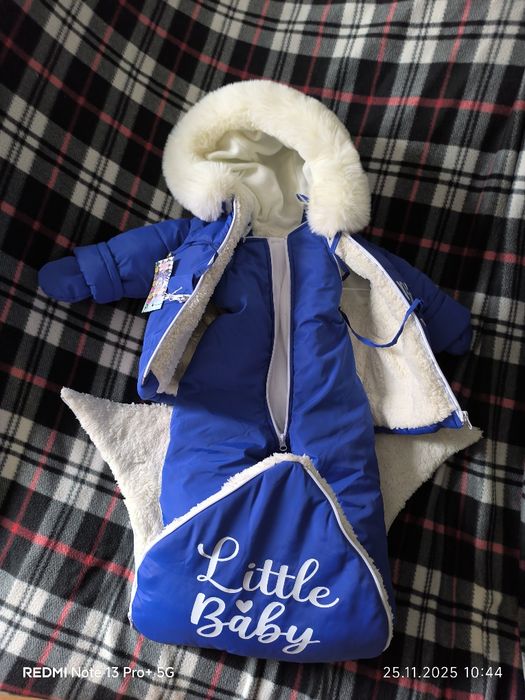 Зимовий дитячий комбінезон-трансформер 3в1 Alisa на овчині "Little Bab