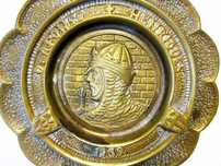 antiga placa - taça bilheteira em bronze - D. Afonso Henriques