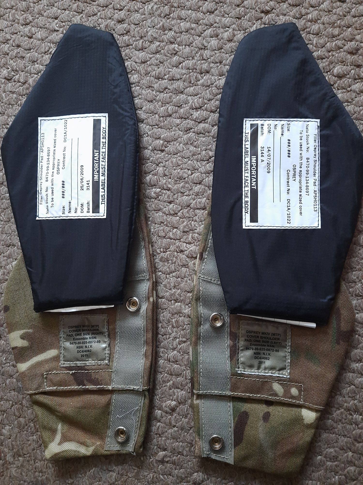 Чехлы защита для лопаток на Osprey MK4 плюс вставки