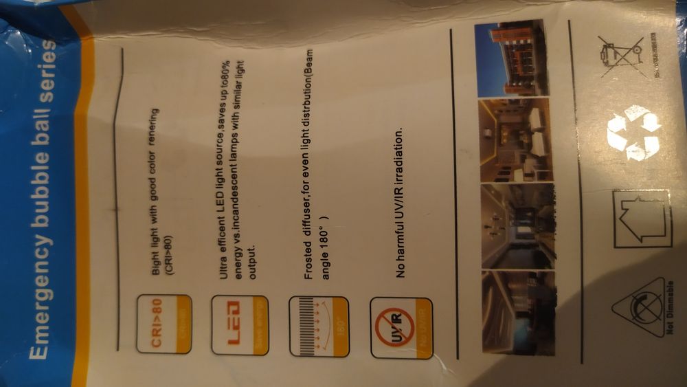 Яркая Led лампа светильник Е27 15W аккумулятор с 3 режимами яркости