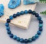 Pulseira elástica de pedra apatite marca SX Jewelry