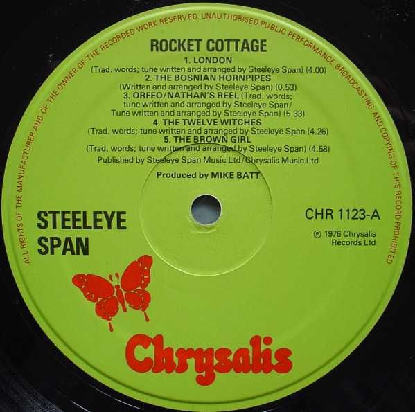 Вініл англійского гурту Steeleye Span - Rocket Cottage 1976 р.